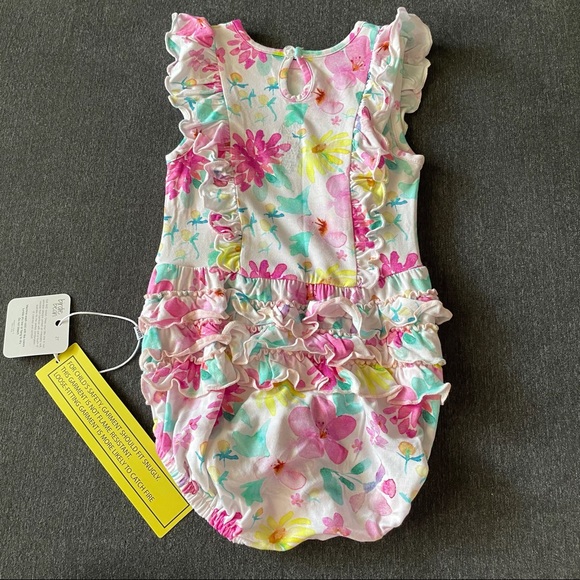 ✨NEW Birdie Bean Ruffle Sleeveless Bubble 2T - Picture 2 of 2
